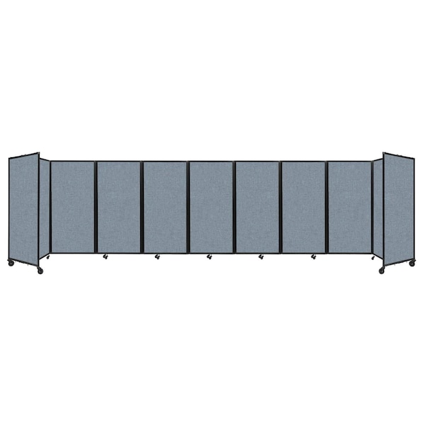 Room Divider 360 Folding Portable Partition 25' x 6' Powder Blue Fabric